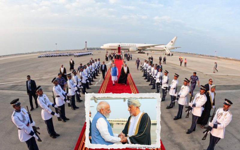 پی ایم مودی اپنے تین ملکوں کے دورے کے آخری مرحلے میں عمان پہنچے